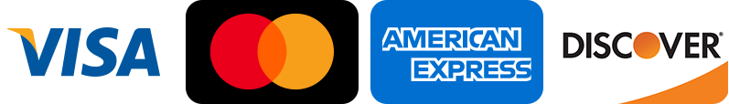 Accepted Payment Gateways — Visa, Mastercard, AMEX, Discover